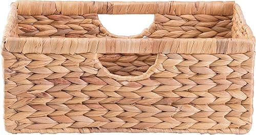 Miniatura 3 de Vintiquewise Cubo de almacenamiento plegable de jacinto de agua natural, pequeño