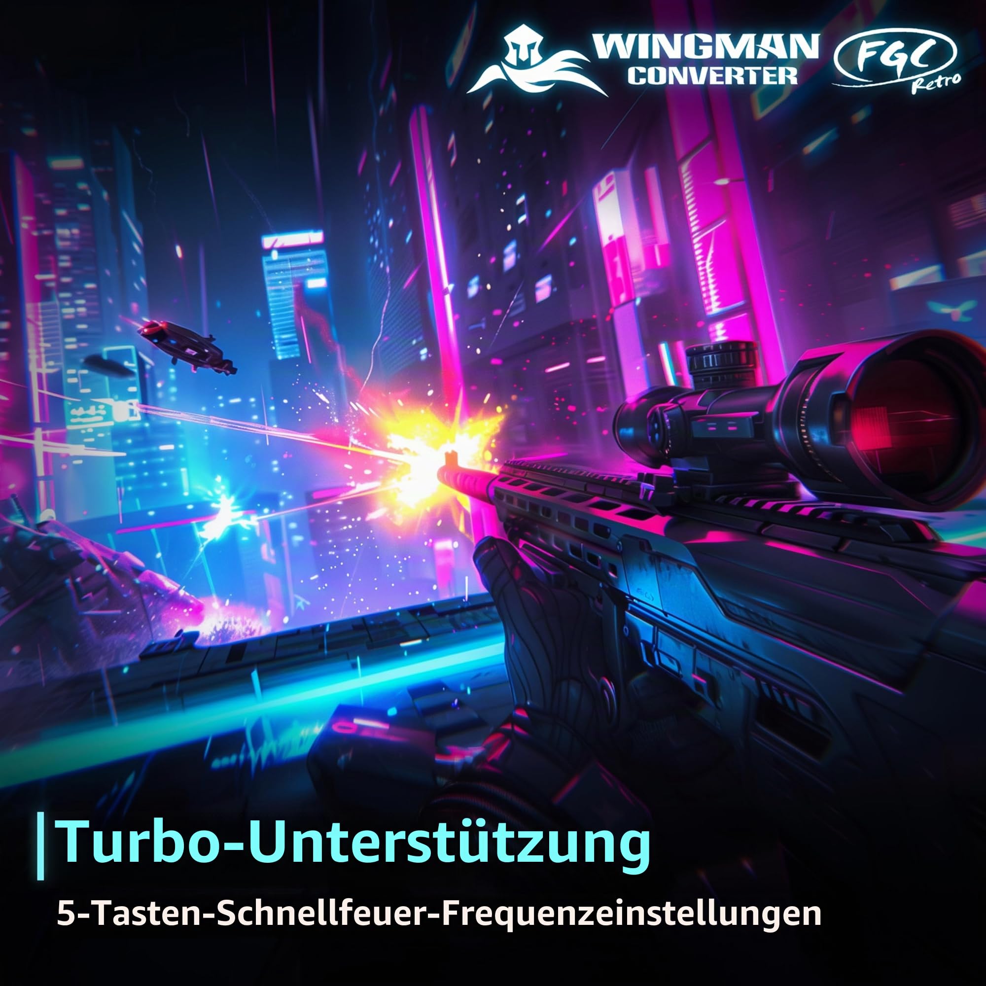 Brook FGC Retro - PS1 & PS2 Controller für PS5, PS4, PC - Turbo, Remap, Makro - X-Eingang - Kompatibel mit Tanzmatte, Arcade Sticks, Rhythmus Game Controllern