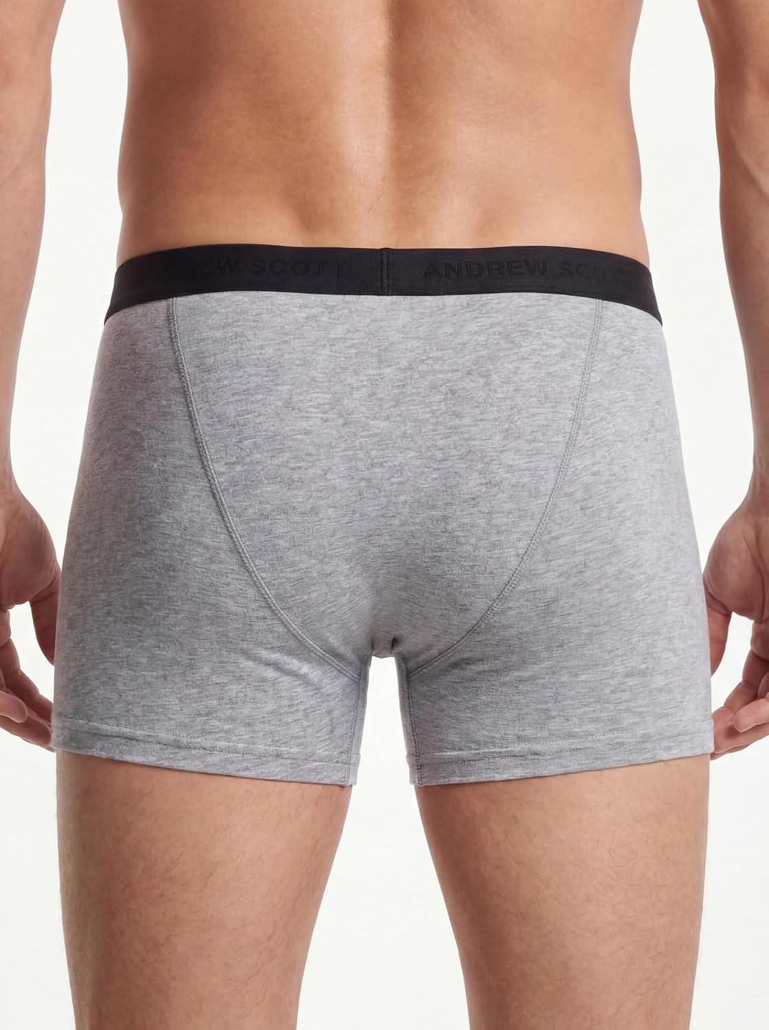 Andrew Scott Men's Cotton Boxer Briefs | 100% Cotton Underwear | Big & Tall Man Sizes S to 8XL | Multi Packs & Colors