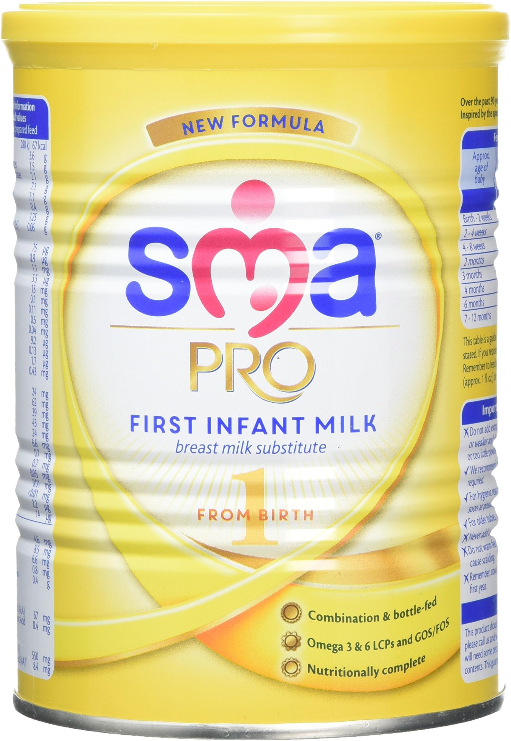SMA Pro First Infant Milk from Birth 400 g (Pack of 12)