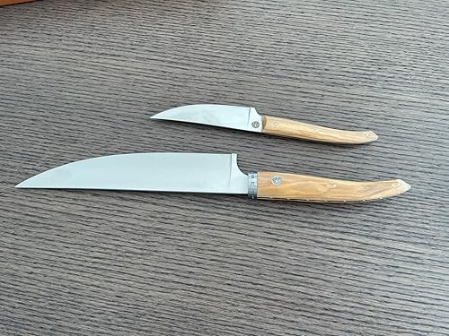 Miniatura 7 de Laguiole en Aubrac Cuisine Gourmet Acero inoxidable totalmente forjado fabricado en Francia Essential Juego de cuchillos de cocina de 2 piezas con