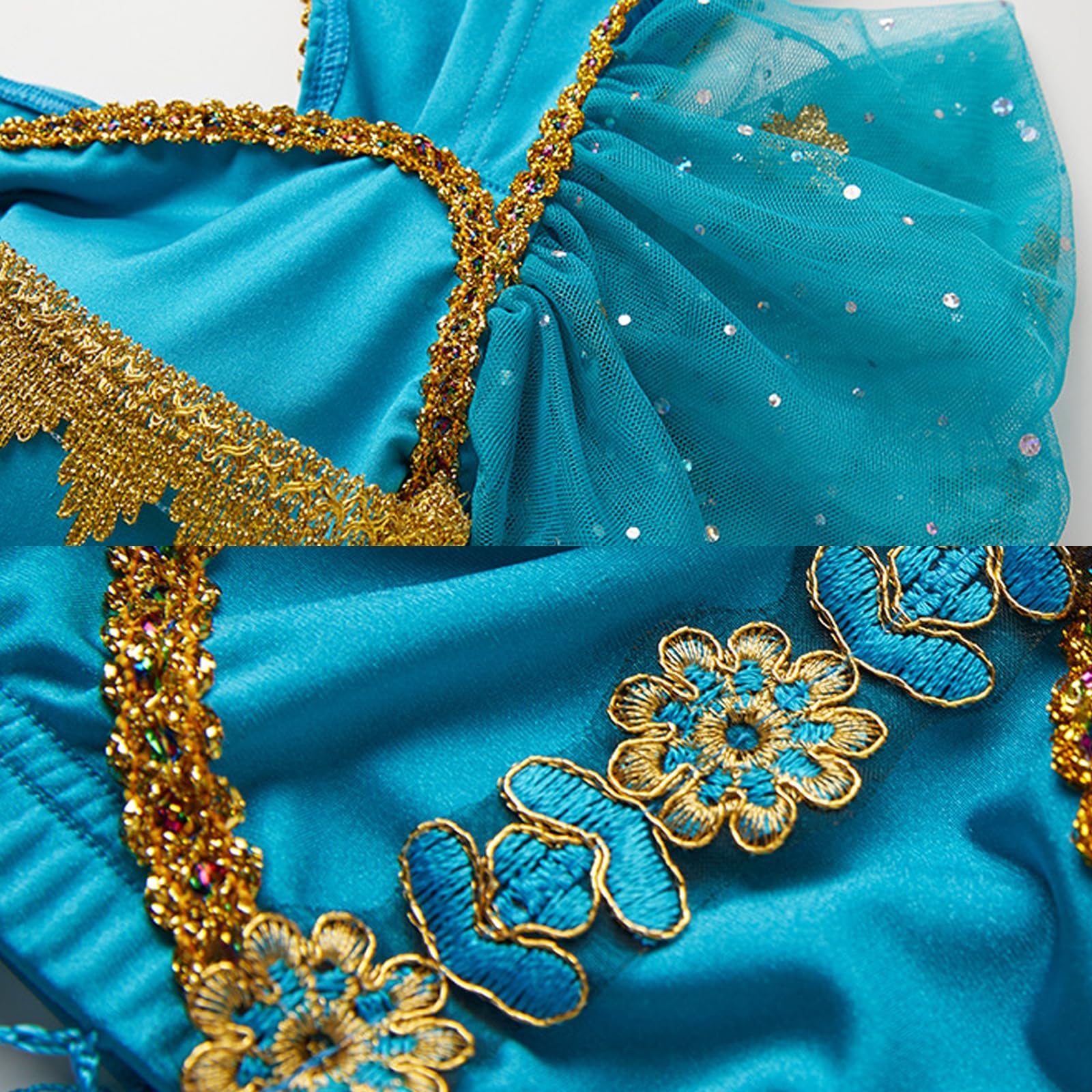 Kostium tańca brzucha dla dziewczynek sukienka Bollywood,orientalna księżniczka Jasmine przebranie Halloween taniec brzucha kostium szyfonowy,indyjskie ubrania tańca,Blue,S