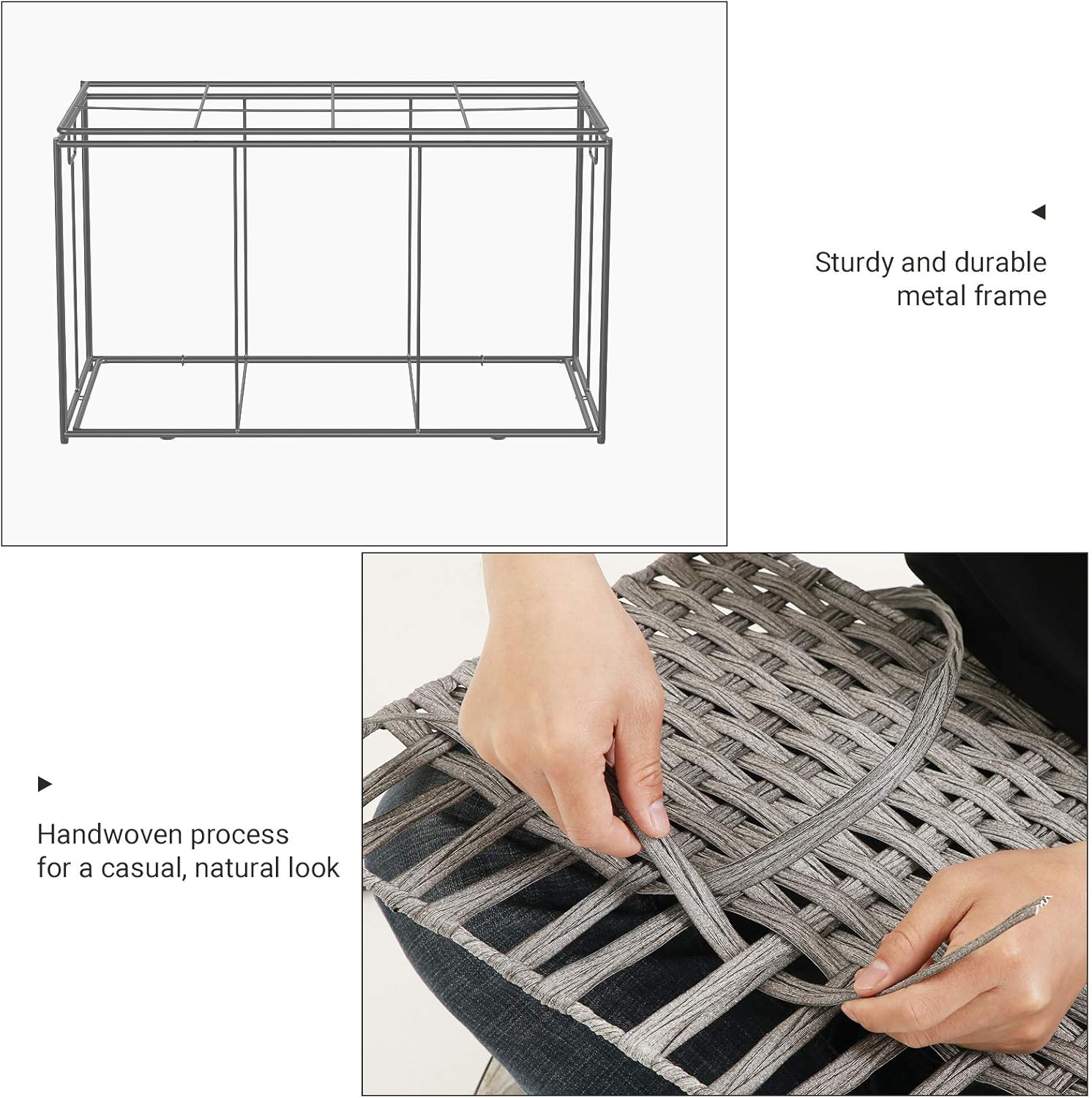 Buy 1 get 1 SONGMICS Storage Basket with Lid, Rattan-Style Storage Trunk with Cotton Liner and Handles, for Bedroom Closet Laundry Room, 29.9 x 17.1 x 18.1 Inches, Gray URST76WG Amazing 🔥 SONGMICS Storage Basket with Lid, Rattan-Style Storage Trunk with Cotton Liner and Handles, for Bedroom Closet Laundry Room, 29.9 x 17.1 x 18.1 Inches, Gray URST76WG