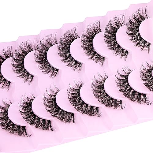 Miniatura 4 de Pestañas postizas naturales con banda transparente, pestañas de visón, pestañas esponjosas de ojo de gato, paquete de extensiones de pestañas