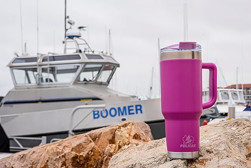 Miniatura 3 de Pelican Hydration Pelican Porter - Vaso aislado al vacío de 40 onzas, acero inoxidable reciclado de doble pared de viaje con doble tapa, taza de