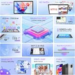 Kinstone Android Tablets, Tablet 10.1 Inch 8GB RAM 256GB ROM,TF 1TB, MTK8183 Octa-core 2.0Ghz Android Tablet,6000mAh,1920 * 1200 IPS FHD Incell Display,2.4G+5G WiFi,Five-Mode GPS,Metal Body,Silver