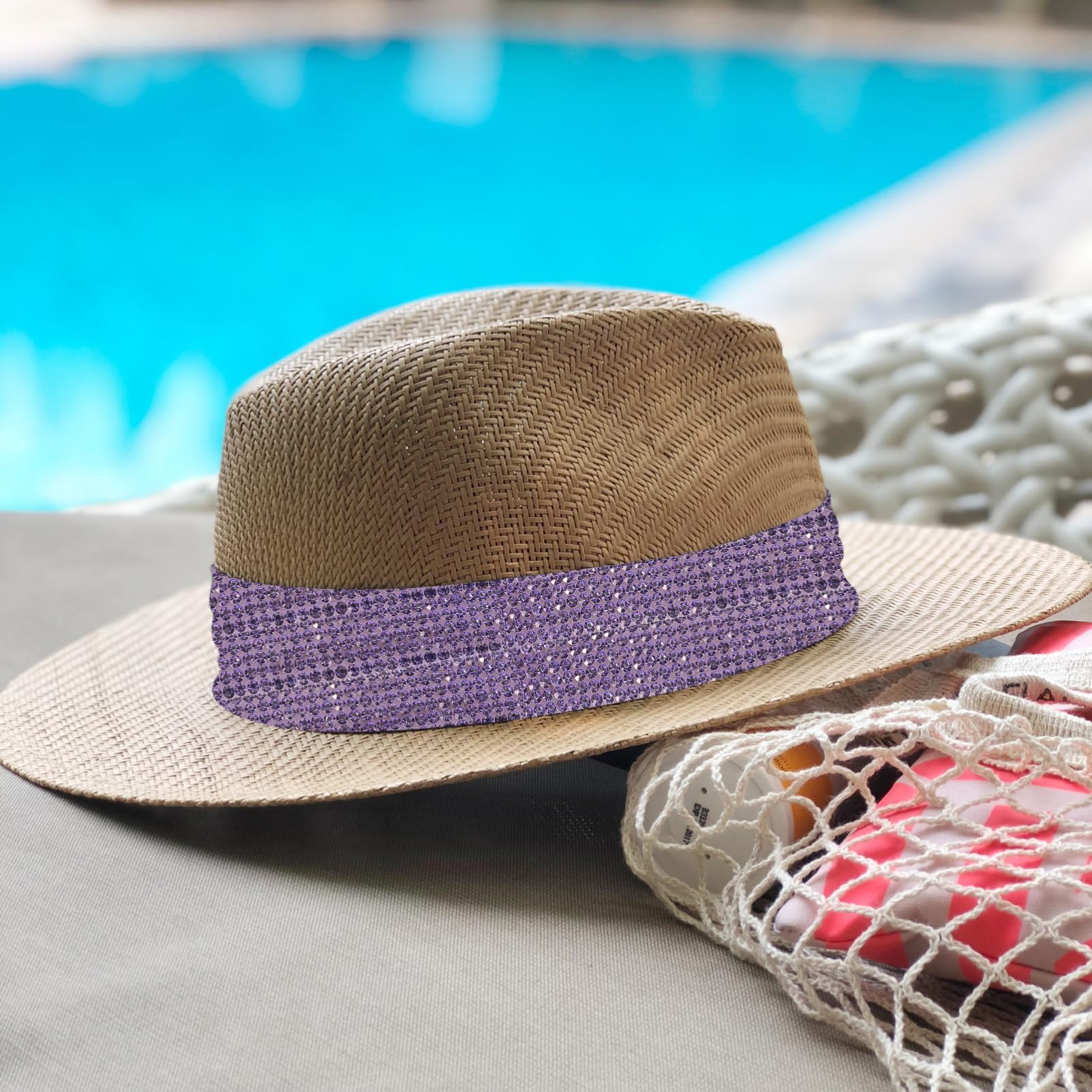 SHINEOFI 12 Rolek Klej Rhinestone Naklejki Smycz Samochodowa Dla Nowożeńców Pas Aplikacja Bling Rhinestone Naklejki Akcesoria Samochodowe Dekoracje Ślubne DIY Self Panna Młoda Fioletowy