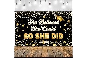 Graduation Backdrops: She Believed She Could So She Did Banner