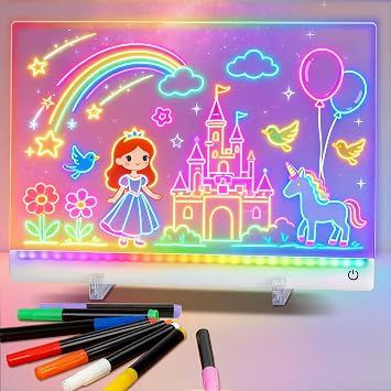 Rechargeable LED Drawing Board for Kids, 11.8 x 7.9in Drawing Tablet