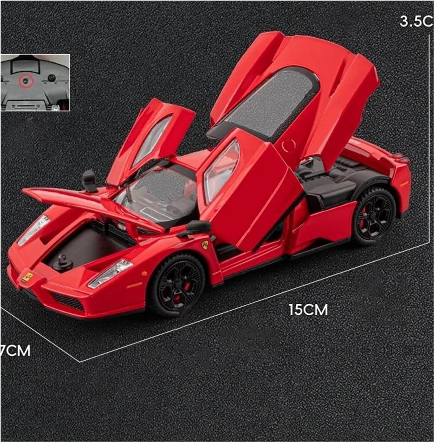 Diecast Model 1 32 for Enzo Supercar Miniature Car Model Decorations Home Office Or Shelf Decor(Red)