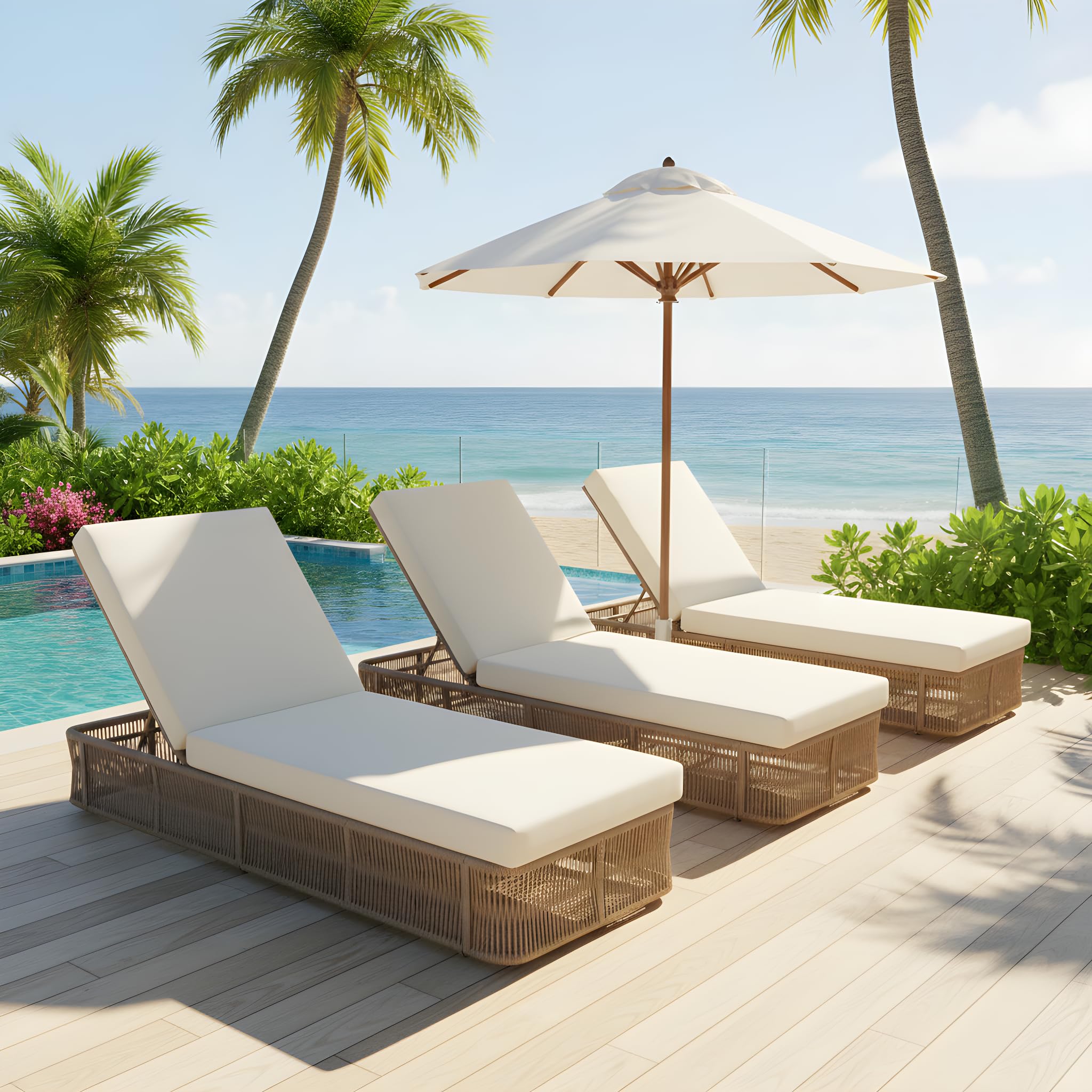 Merax Outdoor Chaise Lounge Set