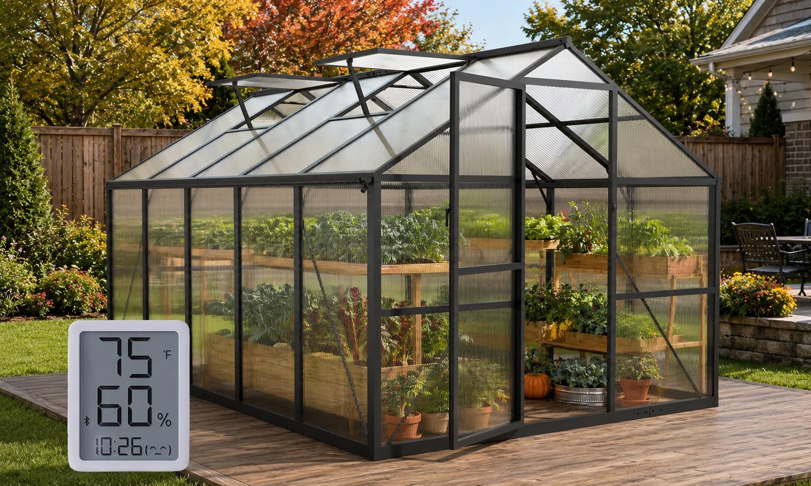 WUKHG 8X10FT Aluminum Greenhouse