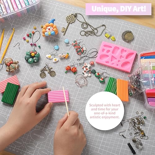 Miniatura 4 de Aestd-ST Arcilla polimérica de 85 colores, arcilla de modelado para niños, kit de arcilla para moldear al horno, kits de inicio de bricolaje con