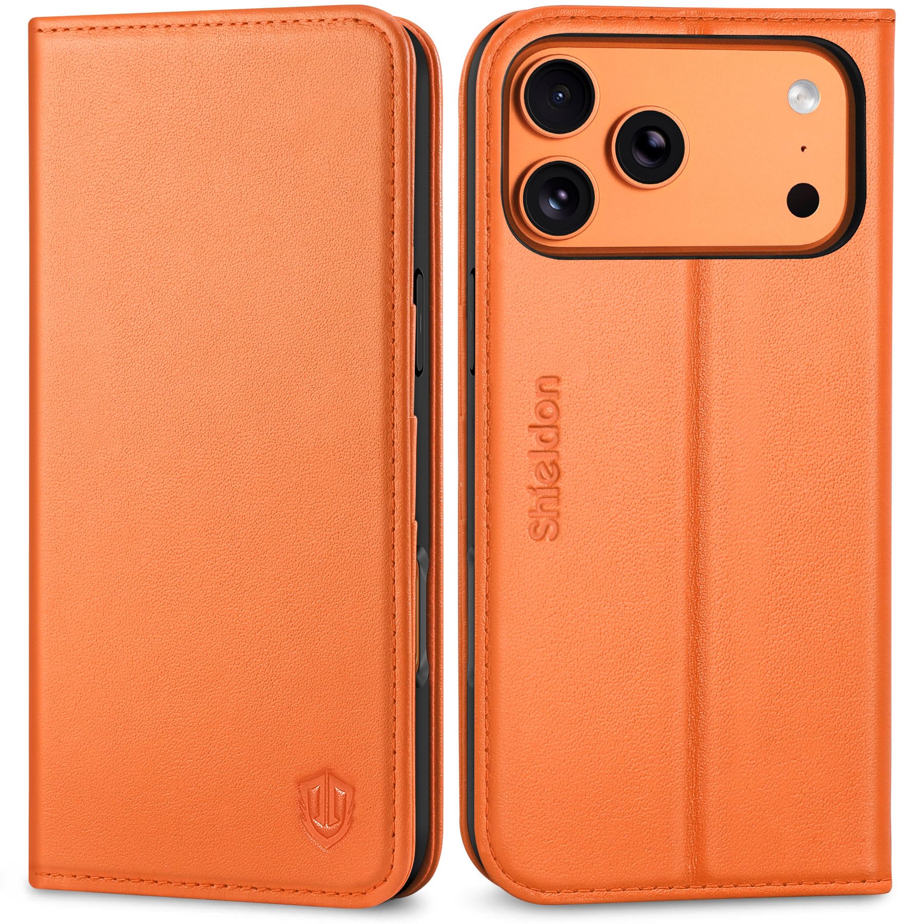SHIELDON Leather Wallet Case for iPhone 17 Pro Max
