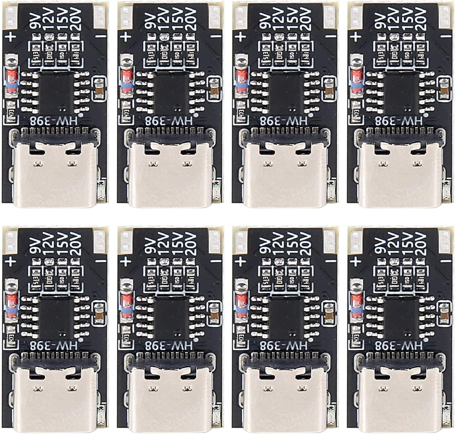 8pcs USB-C PD Type C Trigger Board PD/QC Decoy Fast Charger Module Support DC 9V 12V 15V 20V for Laptop,Router,Optical Modem Adapter