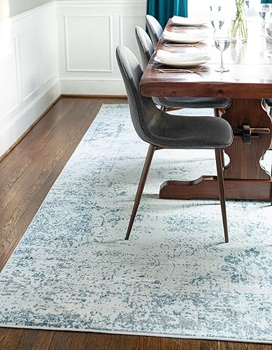 Miniatura 3 de Rugs.com Alfombra de la colección Monte Carlo, alfombra mediana de 7 x 10 pies, color azul claro, perfecta para salas de estar, comedores grandes,