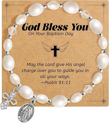 BAYLAY First Communion Baptism Confirmation Gifts for Kids Girls