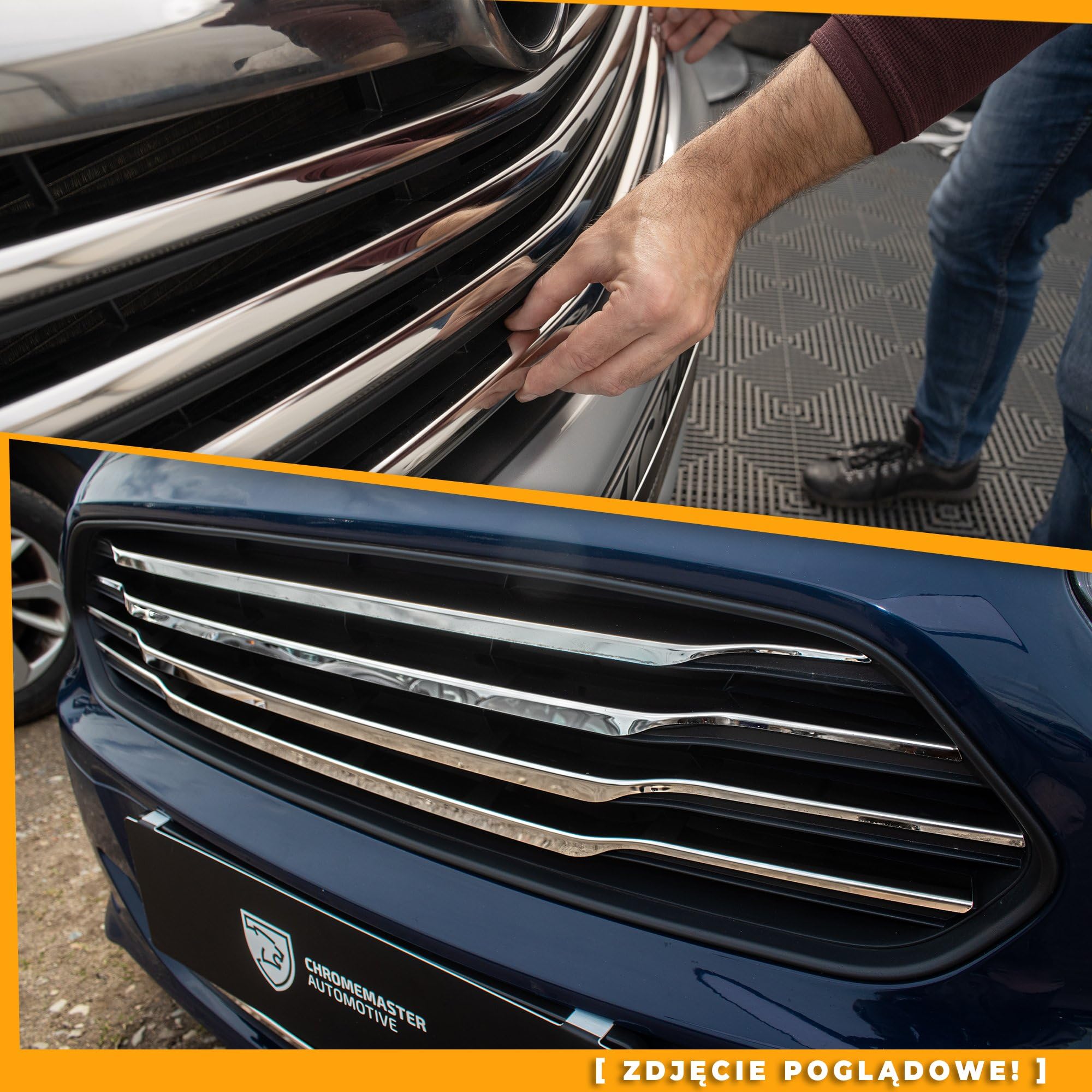 CHROMEMASTER | Kompatybilne z VW T6.1 Caravelle 2019-2024 | Listwy Atrapy Przedniej; Listwy na Grill Auta; Stal Nierdzewna Polerowana | Idealne Dopasowanie | Nowy, Atrakcyjny Wygląd Samochodu