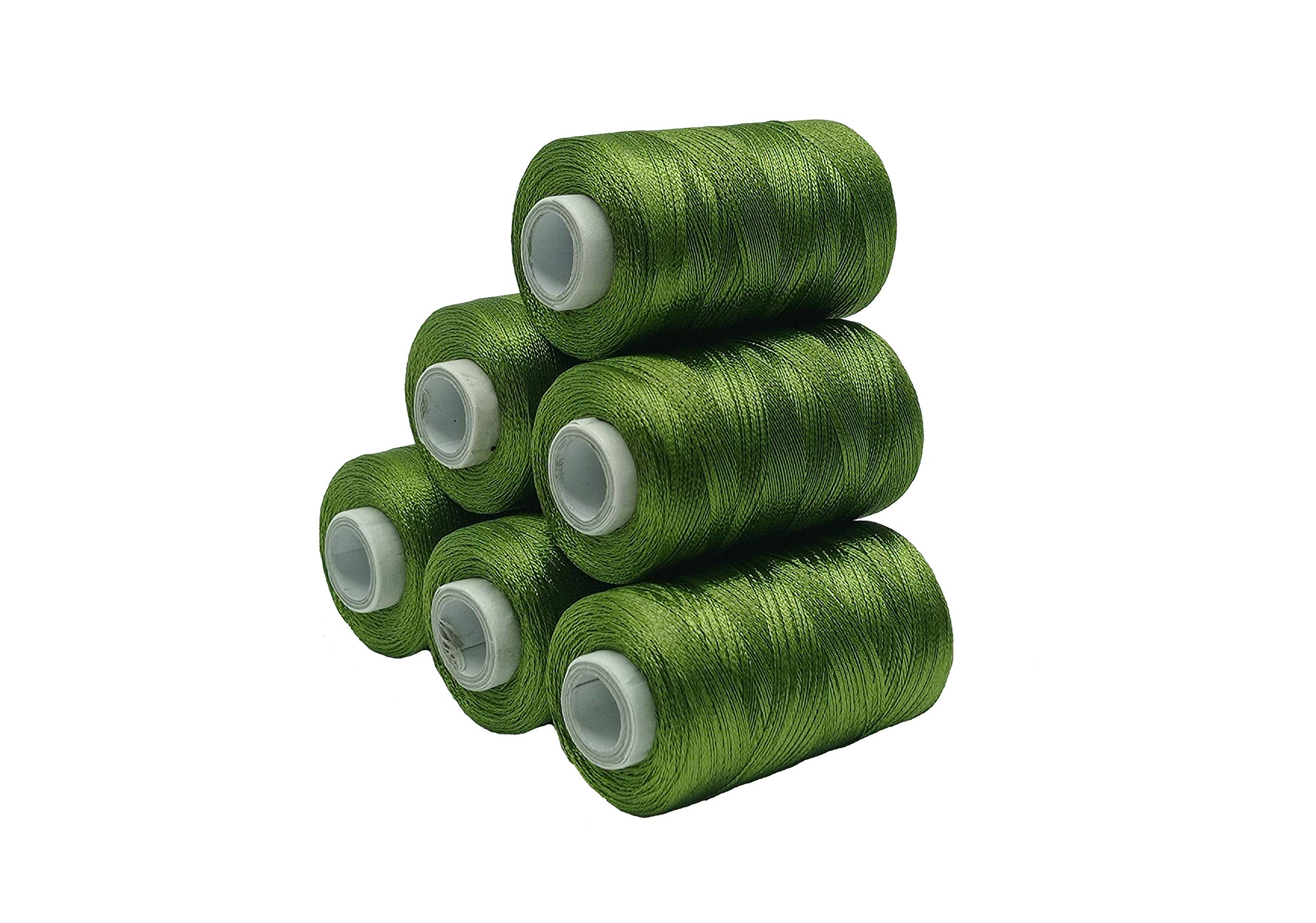 PRANSUNITA Silk ( Resham ) Twisted Hand & Machine Embroidery Shiny Thread for jewelry designing, embroidery, art & craft, Tassel Making, Fast Color, Pack of 6 spool x 300 mts each, Color- Mehndi ( Anny green ) (B08WCPG33H) Amazon Price History, Amazon Price Tracker