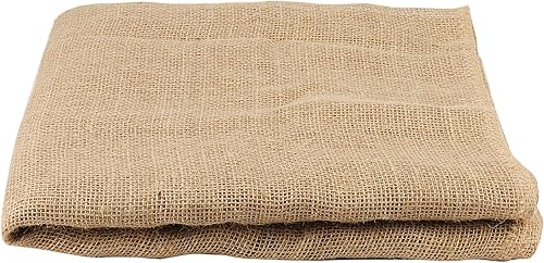 Miniatura 6 de SENJEOK Rollo de tela de arpillera natural de 40 pulgadas x 23 pies, tela de arpillera de yute de 7.6 yardas, camino de mesa de arpillera de