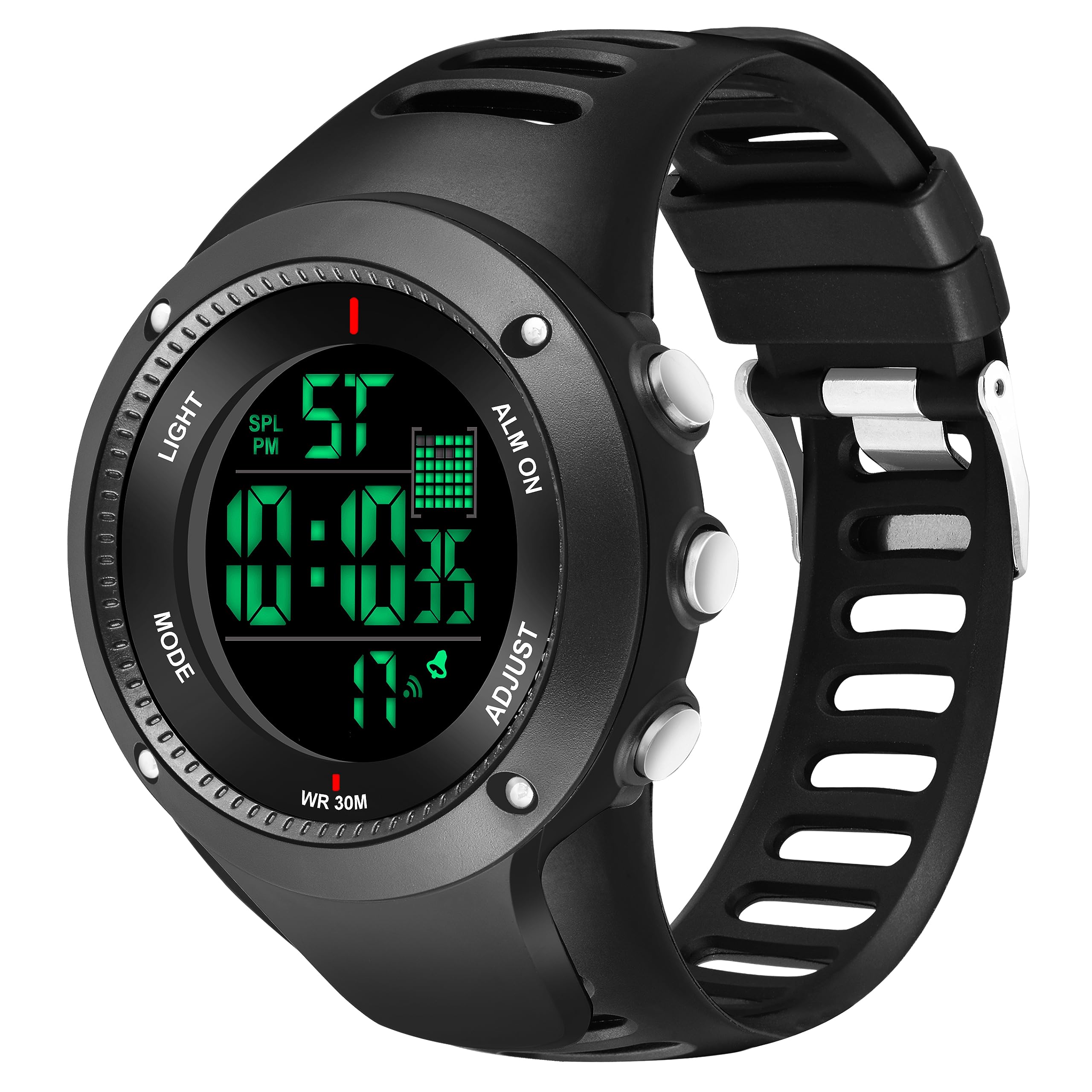 Shocknshop Latest Digital Sports Multifunctional LED Black Dial Wrist Watches for Men -WCH21 (B0CGJBPJYV) Amazon Price History, Amazon Price Tracker
