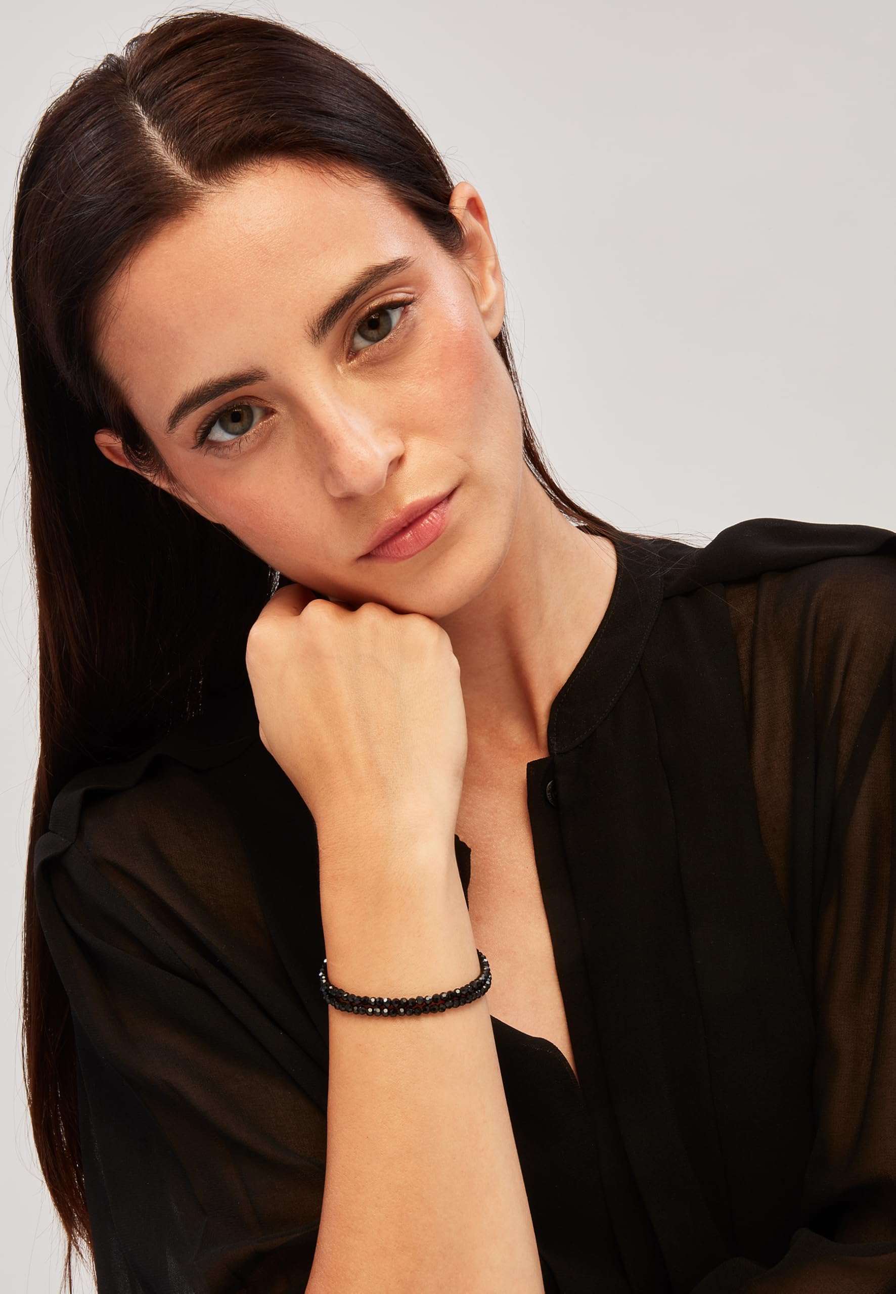 Breil, Collezione Magnetica System, Bracciale Donna a Due Catene con Pietre Naturali, Chiusura con Magnete, Compatibile con Tutti gli Elementi Magnetica System, Idea Regalo Donna