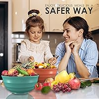 Vista 6 de Juego de cuencos grandes de 60 onzas, cuencos irrompibles aptos para microondas con 6 cuencos grandes para ensalada, servir y cereales