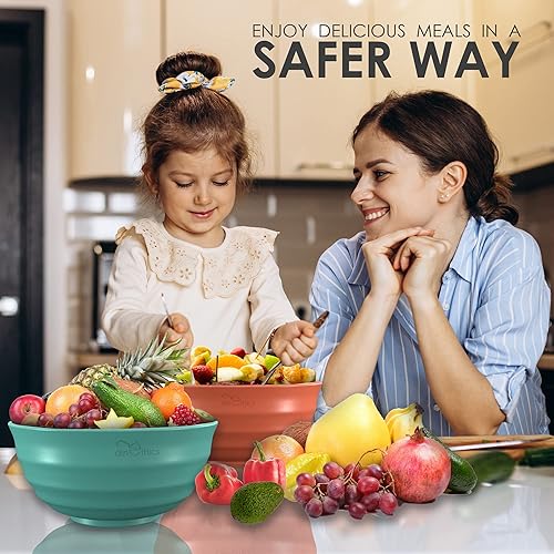 Miniatura 6 de Juego de cuencos grandes de 60 onzas, cuencos irrompibles aptos para microondas con 6 cuencos grandes para ensalada, servir y cereales, material de