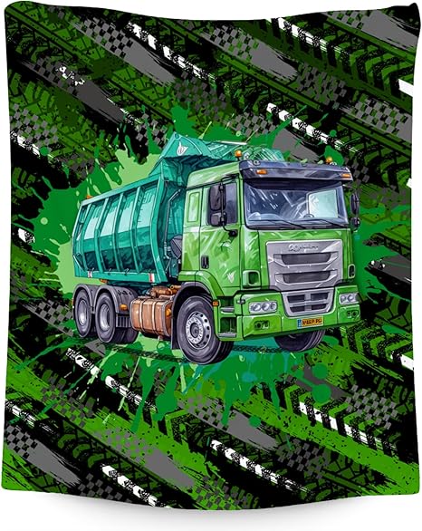 Kids Blankets for Boys Garbage Truck Blanket Gifts - 30x40 Inch Cozy Soft Fleece Throw for Teens Adults