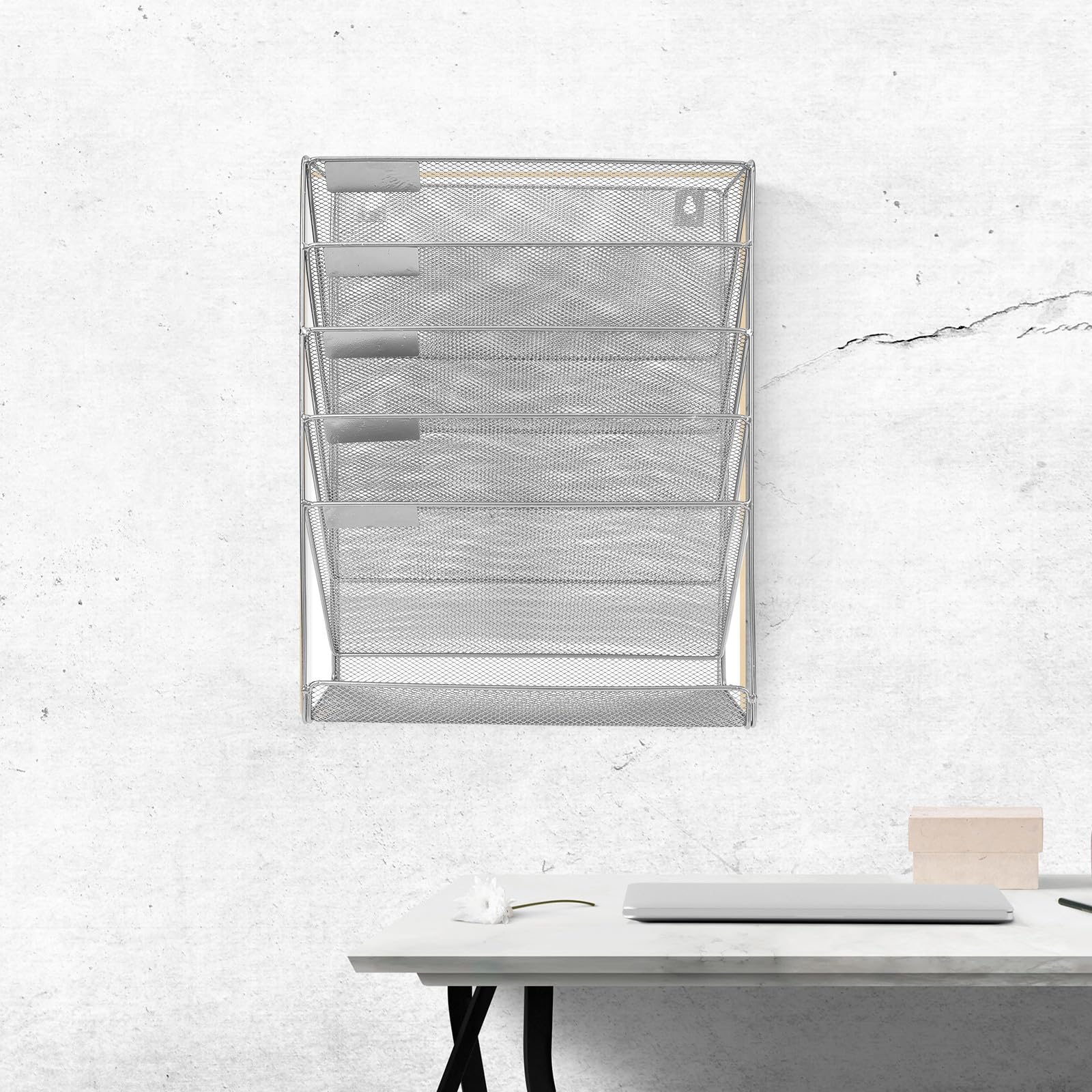 Portadocumenti da Parete in Metallo, Organizer File Multi Livello