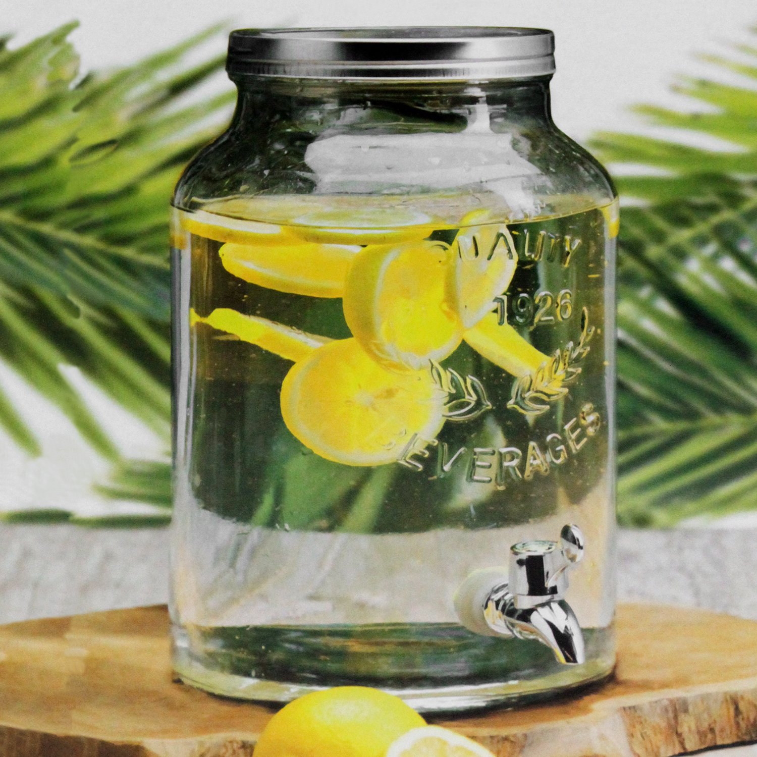 Multistore 2002Jar with tap, Transparent and Stainless Steel, 5,5 litros