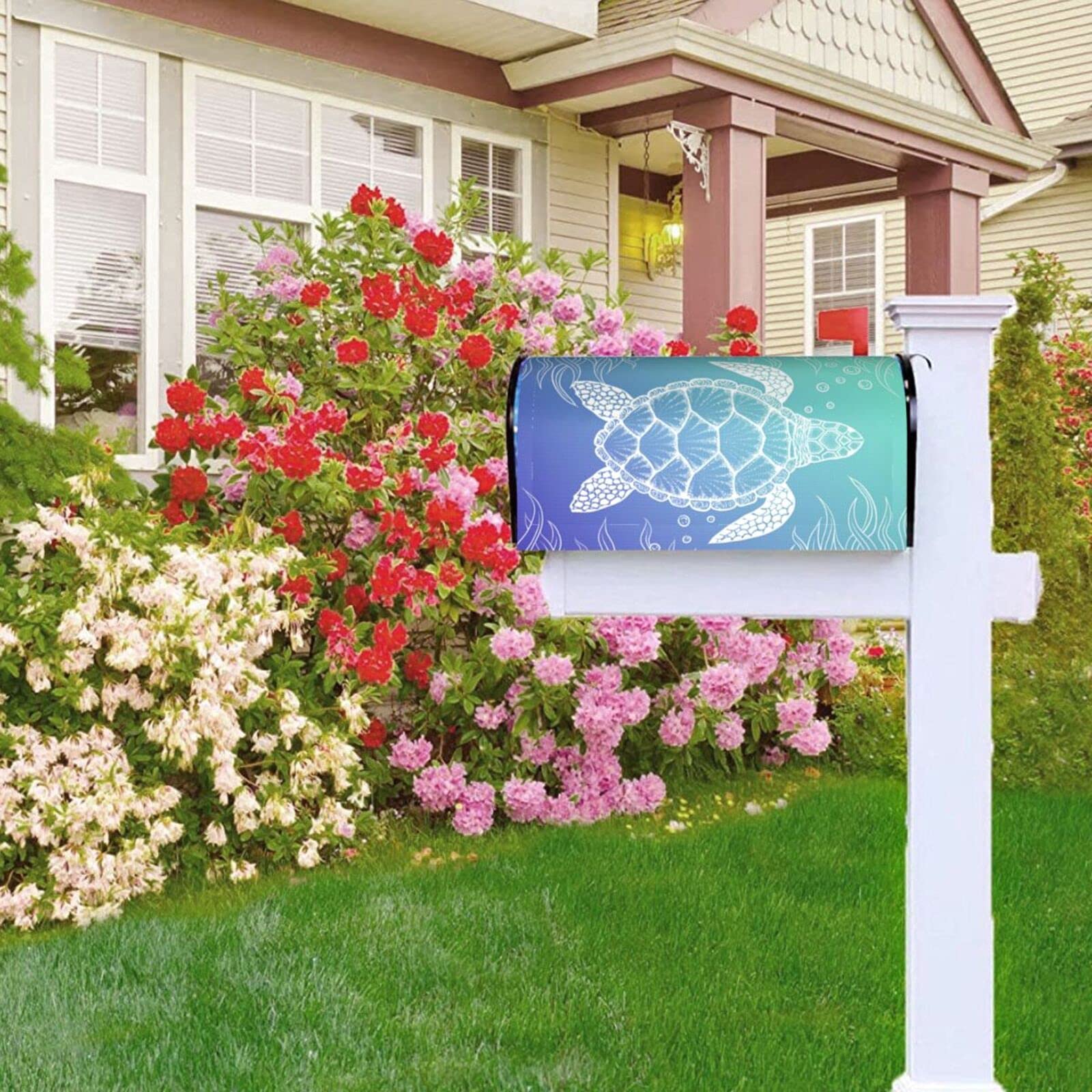 Duduho Magnetic Mailbox Cover - 21x18 Inch, Waterproof Oxford Fabric, Flip Flop Summer Design, Easy Install - View #11