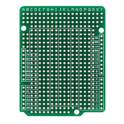 Miniatura 4 de QEBIDUM Placa de prototipo, placa de prototipo de PCB, protoboard de doble cara perforada de 0.100 in de paso de soldadura de circuito de placa de
