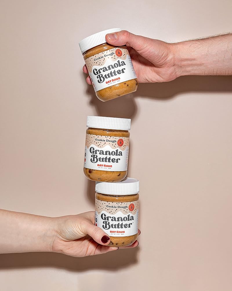 Oat Haus Cookie Dough Granola Butter (Chipless) | Peanut-free, Almond (Tree-Nut) Free, & School-Safe (Top 8 Allergen Free) | Sunflower Seed & Cookie Dough Alternative