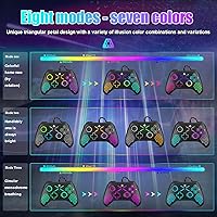 Vista 5 de Need to Upgrade LED Lighting 10ft Wired PC Controller for Xbox One, Xbox Series XS, Xbox One XS, PC Gamepad Support 3.5mm Headset Jack, RGB Light