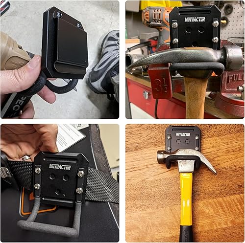 Miniatura 6 de MUTUACTOR Soporte para cinturón de martillo, clip de herramienta antideslizante y resistente para cinturón de herramientas, clip de cinturón de