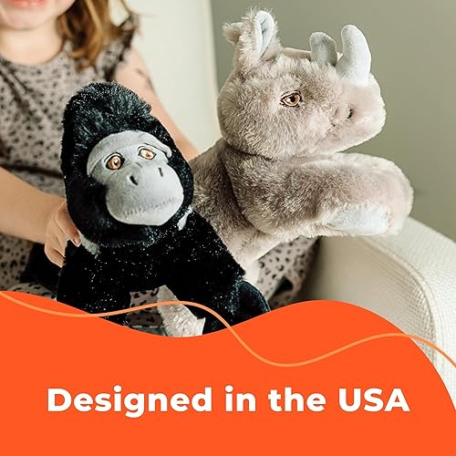 Miniatura 3 de The Petting Zoo Jackalope - Peluche de animales salvajes, regalos para niños, animales salvajes de Onez, juguete de peluche Jackalope de 9 pulgadas