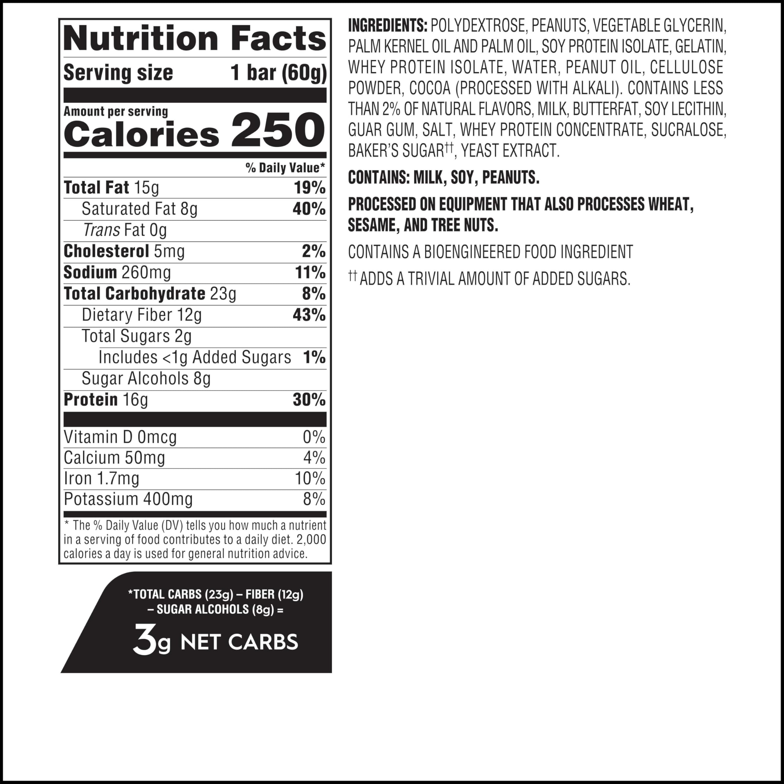 Atkins Chocolate Peanut Butter High Protein Bar, 16g Protein, 12 Count — Amazon image 2