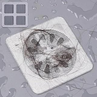 10PCS Disposable Drain Hair Catcher Mesh Pads Stick-On Floor Drain Strainers for Bathroom Shower Kitchen Easy to Apply Remove