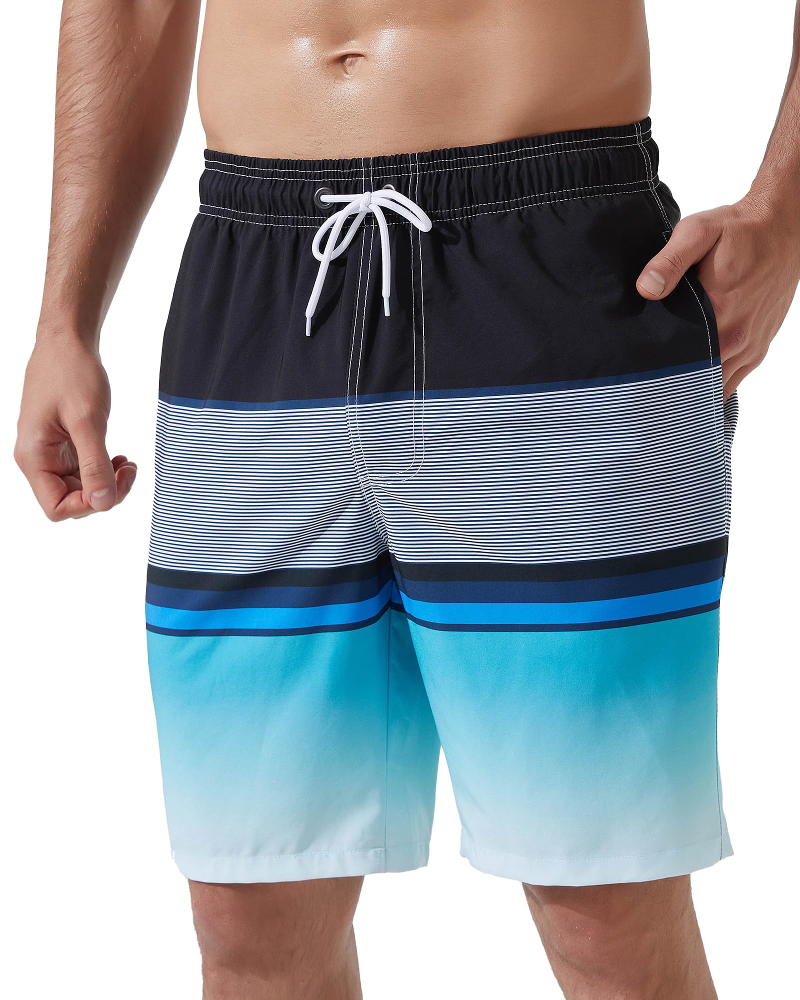 Arcweg Bañador Hombre 2 en 1 Bañador de Secado Rápido con Forro de Malla y Cordón de Ajuste para Playa Bañador Casual Impermeable para Piscina Verano