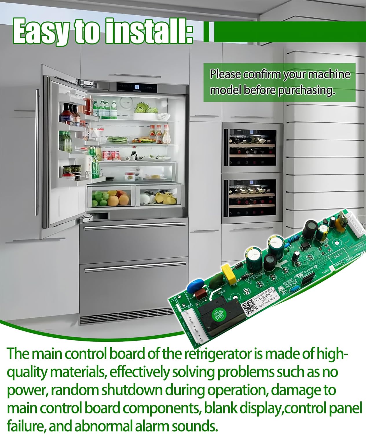 5304498695 Refrigerators Electronic Control Board Compatible with Electrolux, Frigidaire, Kenmore,Sears, Whirlpool, White-Westinghouse,Replaces PS10063039, B01KR62VEO