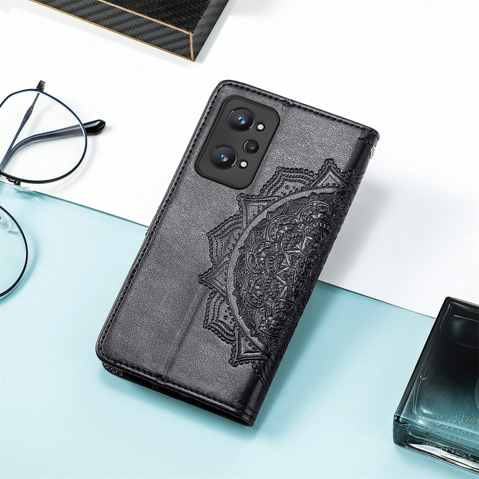 Fertuo Cover per Realme GT Neo 2 / Realme GT 2 5G / Realme GT Neo 3T, Custodia Portafoglio Cover a Libro in Pelle Flip Case con Fibbia Magnetica, Porta Carte, Kickstand