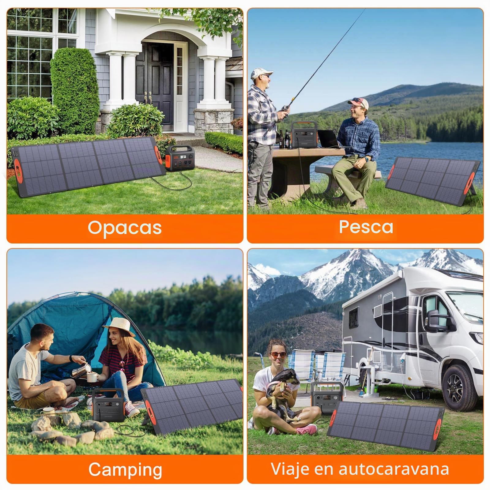 SOKIOVOLA N-Type 16BB 200W Panel solar portátil para EF/Jackery/Bluetti/Anker, panel solar plegable de 20 V, 25% de alta eficiencia, IP68, impermeable, para viajes al aire libre, caravana, camping