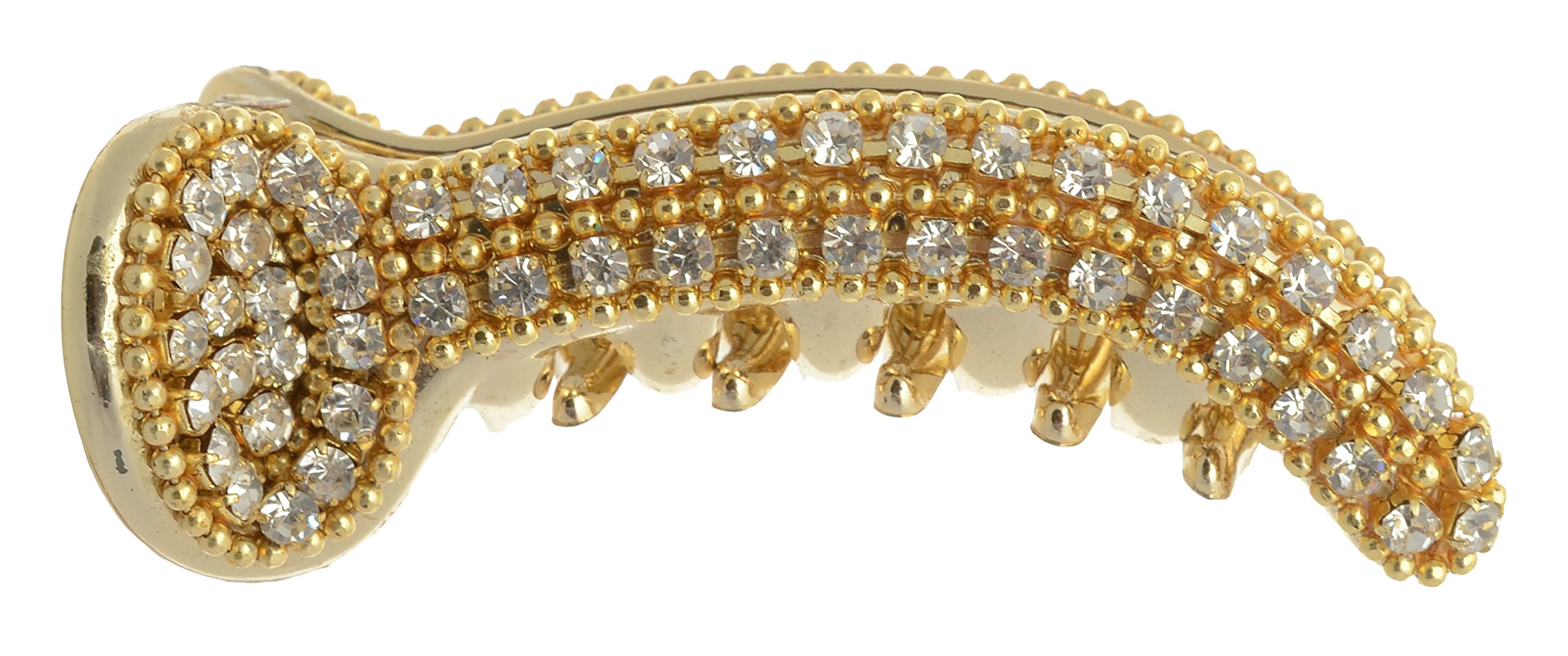 Yumi® Handmade Hair Accessories Banana Clutcher for Girls and Women (Gold with Stone) (B01M12BRBK) Amazon Price History, Amazon Price Tracker