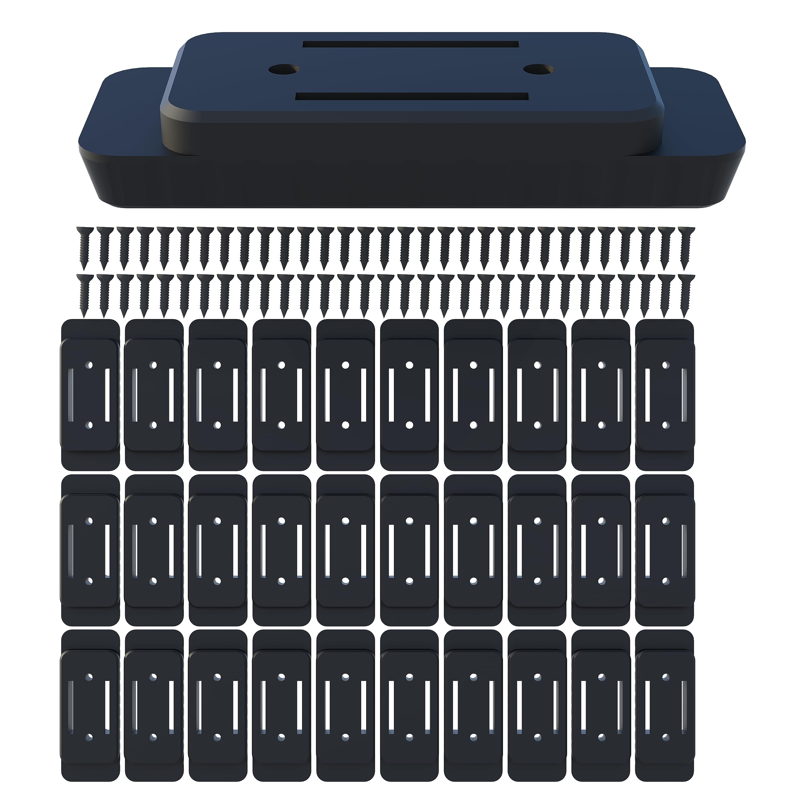 NyVoozy 30PCS Feet Mounting System for Milwaukee Packout (BLACK)