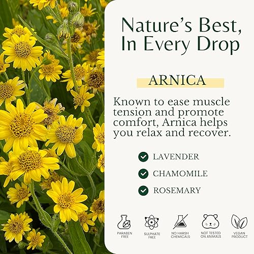 Miniatura 4 de Aceite de masaje muscular de máxima fuerza para terapia de masaje con árnica pura, alivio de tensión muscular profunda y masaje de comodidad