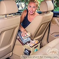 Vista 6 de Creathing - Bote de basura para coche, impermeable, con tapa, consola o asiento