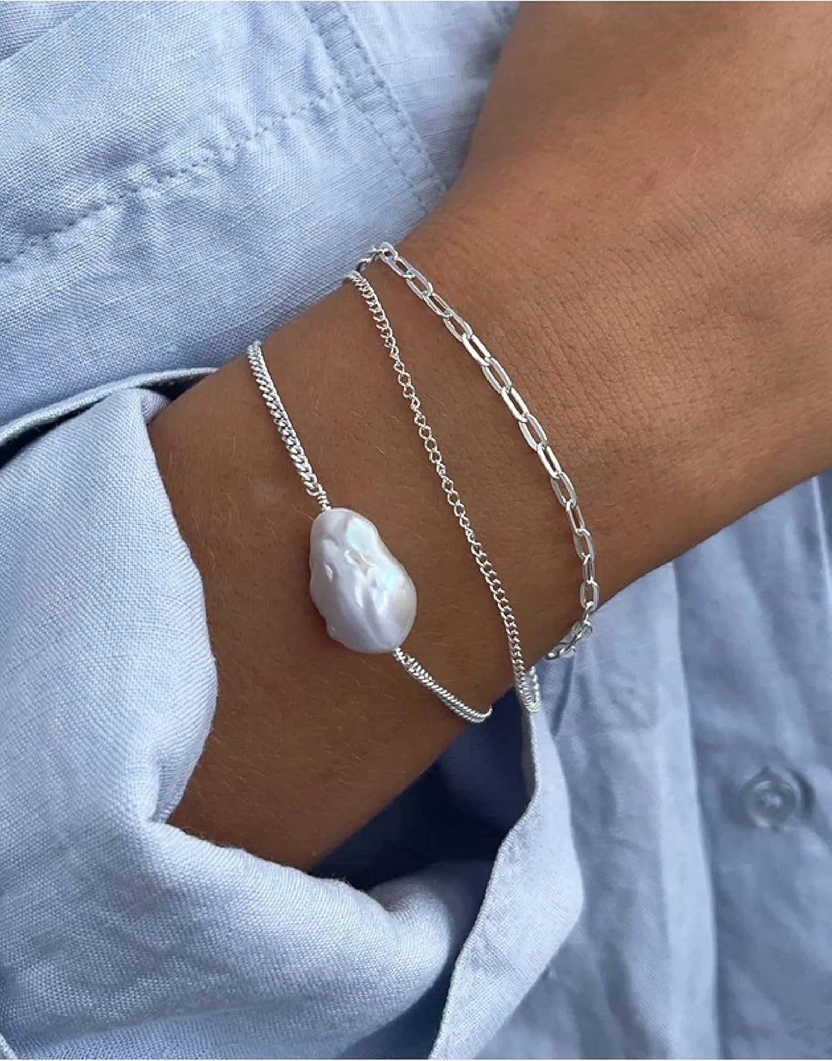 925 Sterling Silver Paperclip Chain Bracelet 3/4/5mm Silver Bracelet for Women Men Silver Bracelet 6.5-9 Inches - Image 7