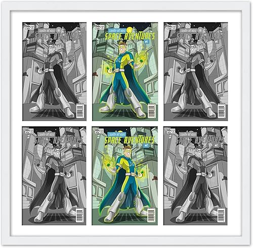 Miniatura 13 de Marco de cómic negro mate Para cómics publicados entre 1986 y el día actual (marco de madera maciza de cómic de la Edad Dorada), hecho