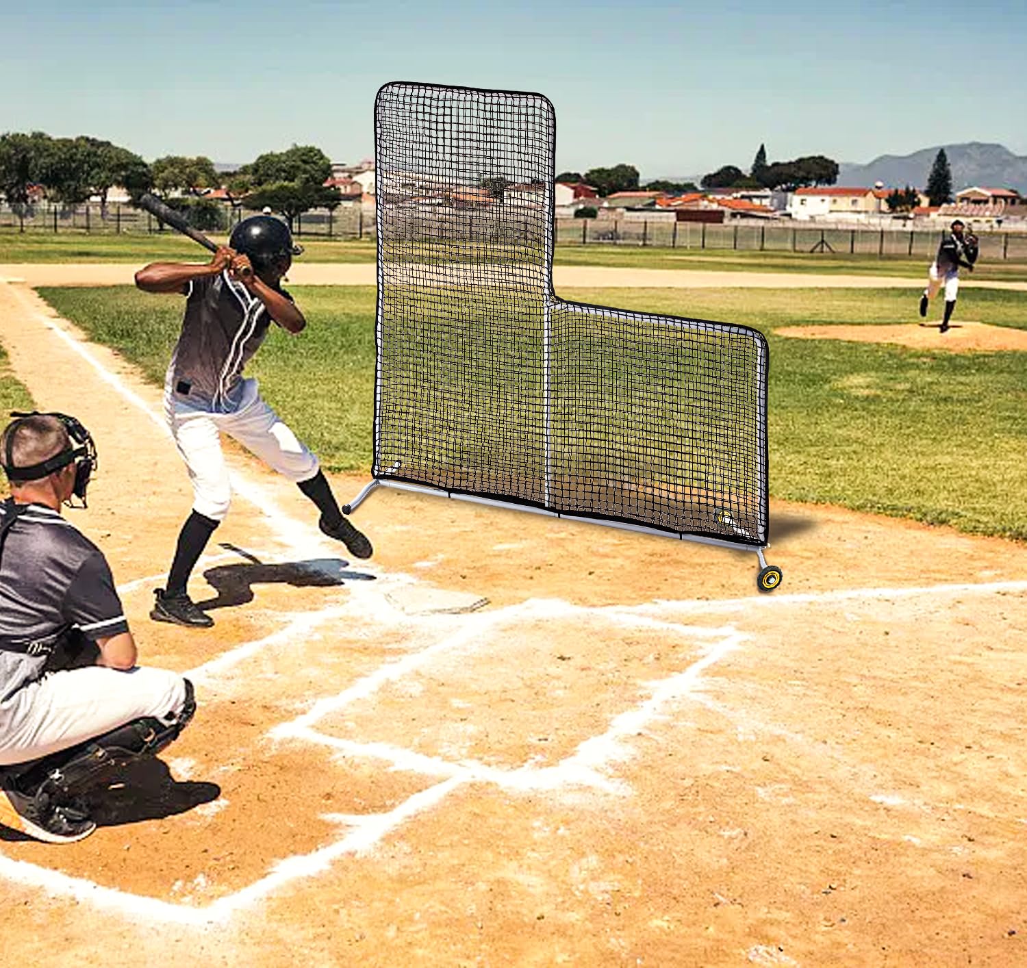 Amazon | FLITURE 野球ネット 2.1x2.1m 練習用ネット 防球ネット L字型